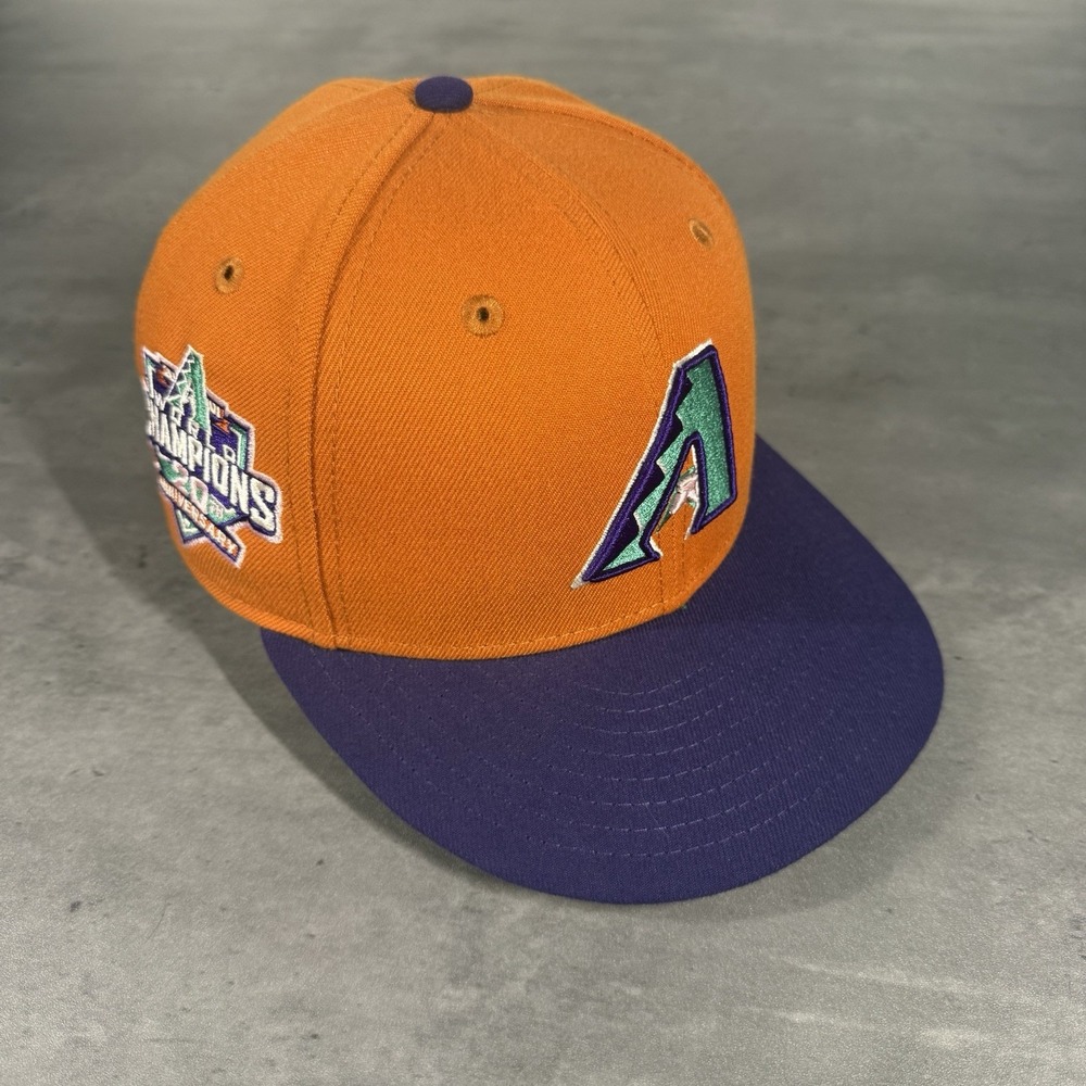 Arizona Diamondbacks Hat New Era Cap 7 1/8 Rust Orange Purple Cactus Fruit RARE